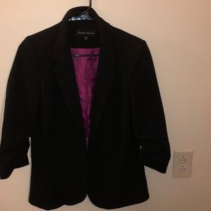 Black crop-sleeved Blazer